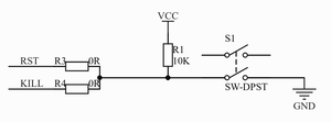 Schematic of LCD reset / kill pins
