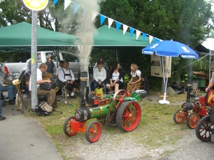 At the steam fair, with brass band