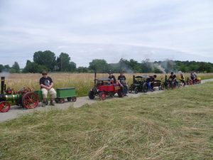 Exhibition drive with the steam fair attendants