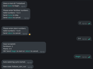 Telegram bot interaction