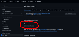 What to change in the GitHub repo settings