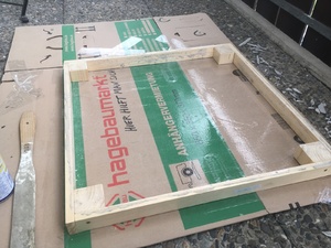 Frame, with corners for Lack legs