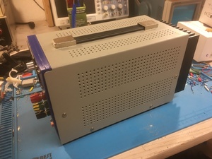 Side view of the finished PSU
