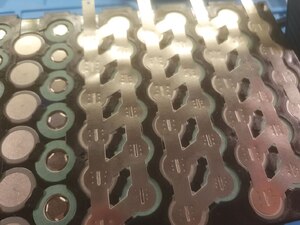 Close-up view of some spot-welds