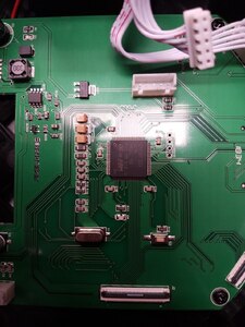 Closer view of MCU on mainboard